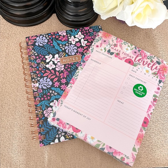 NWT Floral Hardcover Notebook/Journal Notepad Stationery Bundle - Picture 2 of 7